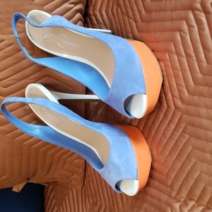 Jessica Simpson Colorblock Slingback Platform Sandal